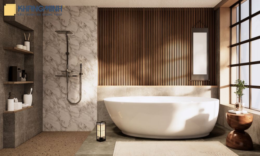 Phòng tắm phong cách Wabi Sabi